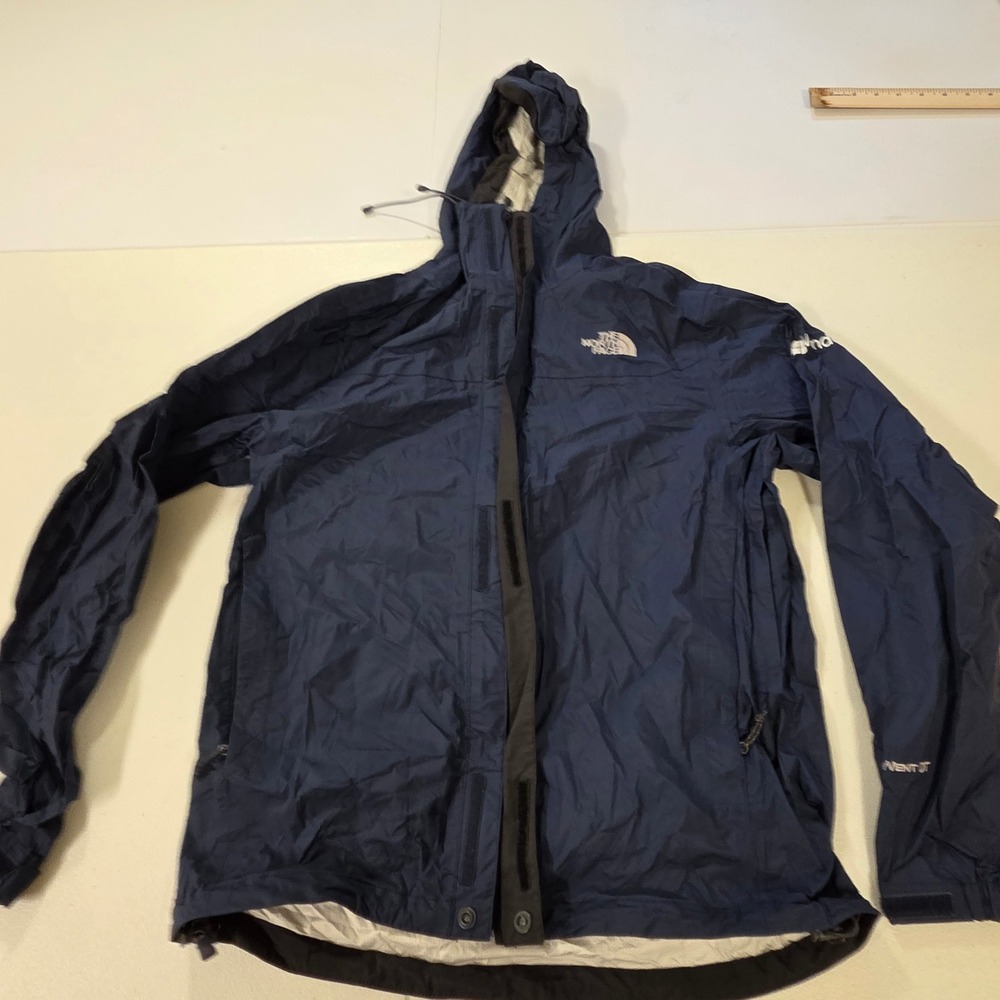 The North Face HyVent DT Rain Jacket Navy Blue Windows 7 Promo Mens Large L
